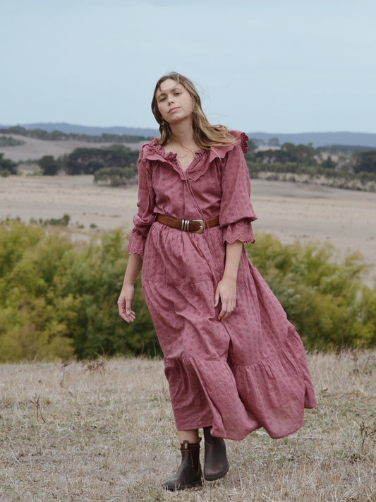 100% RECYCLED COTTON - MARIONETTE DRESS MULBERRY