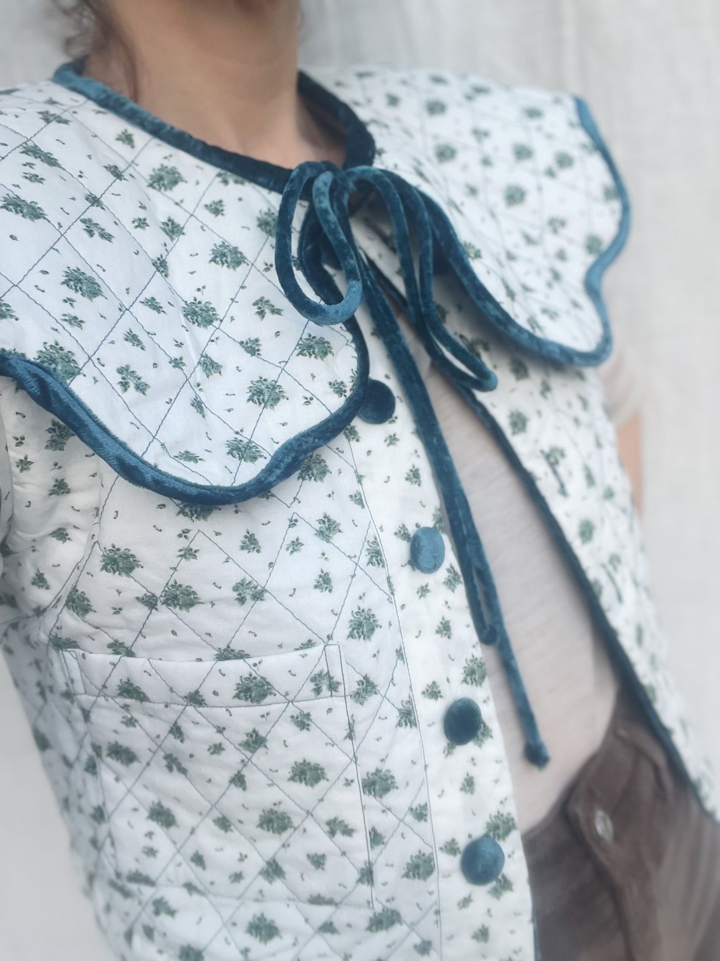 SECOND - PEMBROKE CROP REVERSIBLE QUILTED JACKET/VEST XS