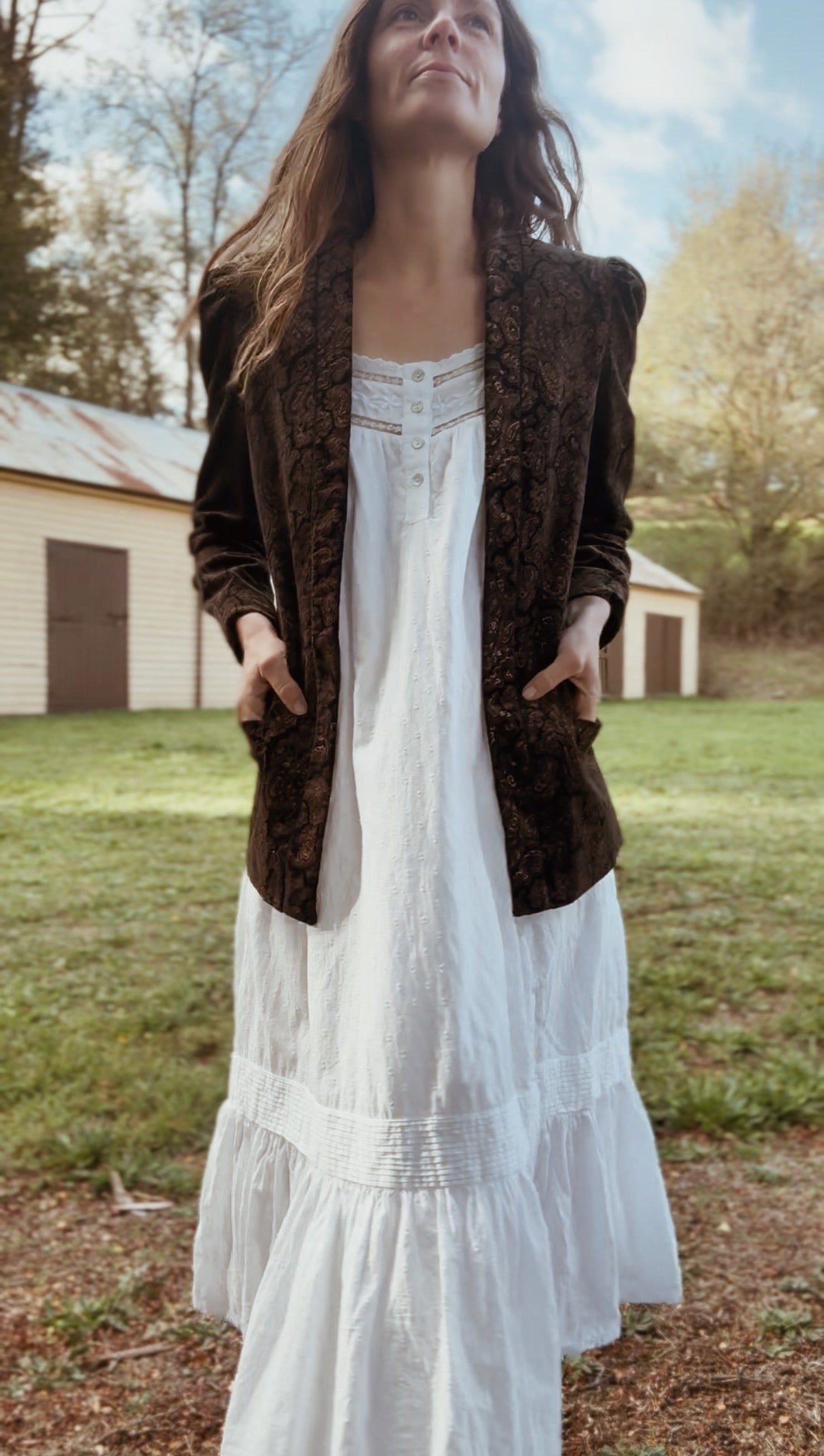 VINTAGE SPORTSCRAFT VELVETEEN PAISLEY BLAZER XS