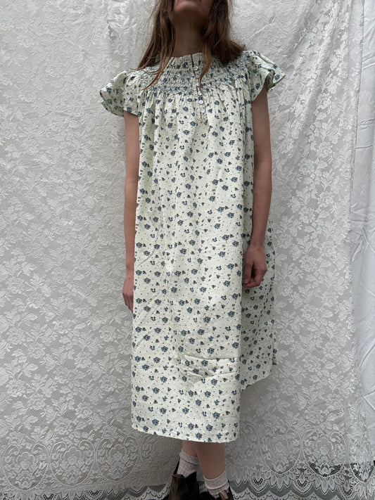 SECOND 100% RECYCLED DOBBY COTTON - ELORA BLUE ROSE L