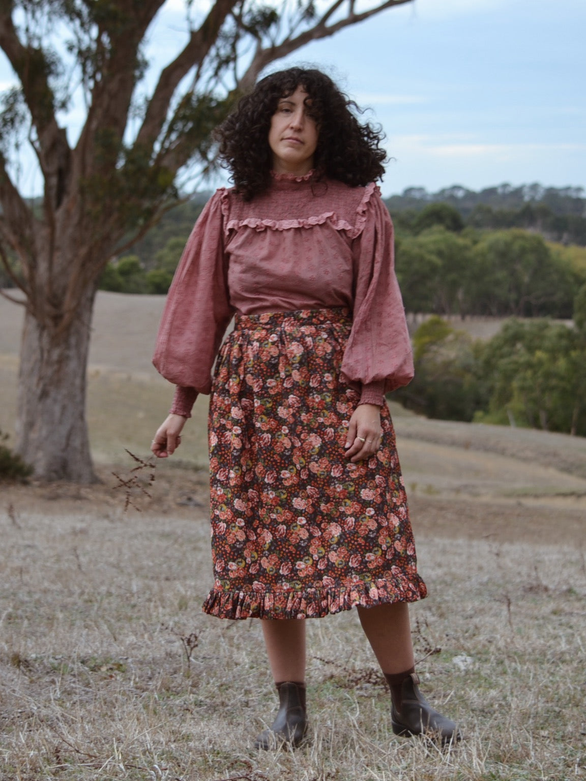 100% RECYCLED COTTON - BAMBI BLOUSE WASHED DUSTY PINK