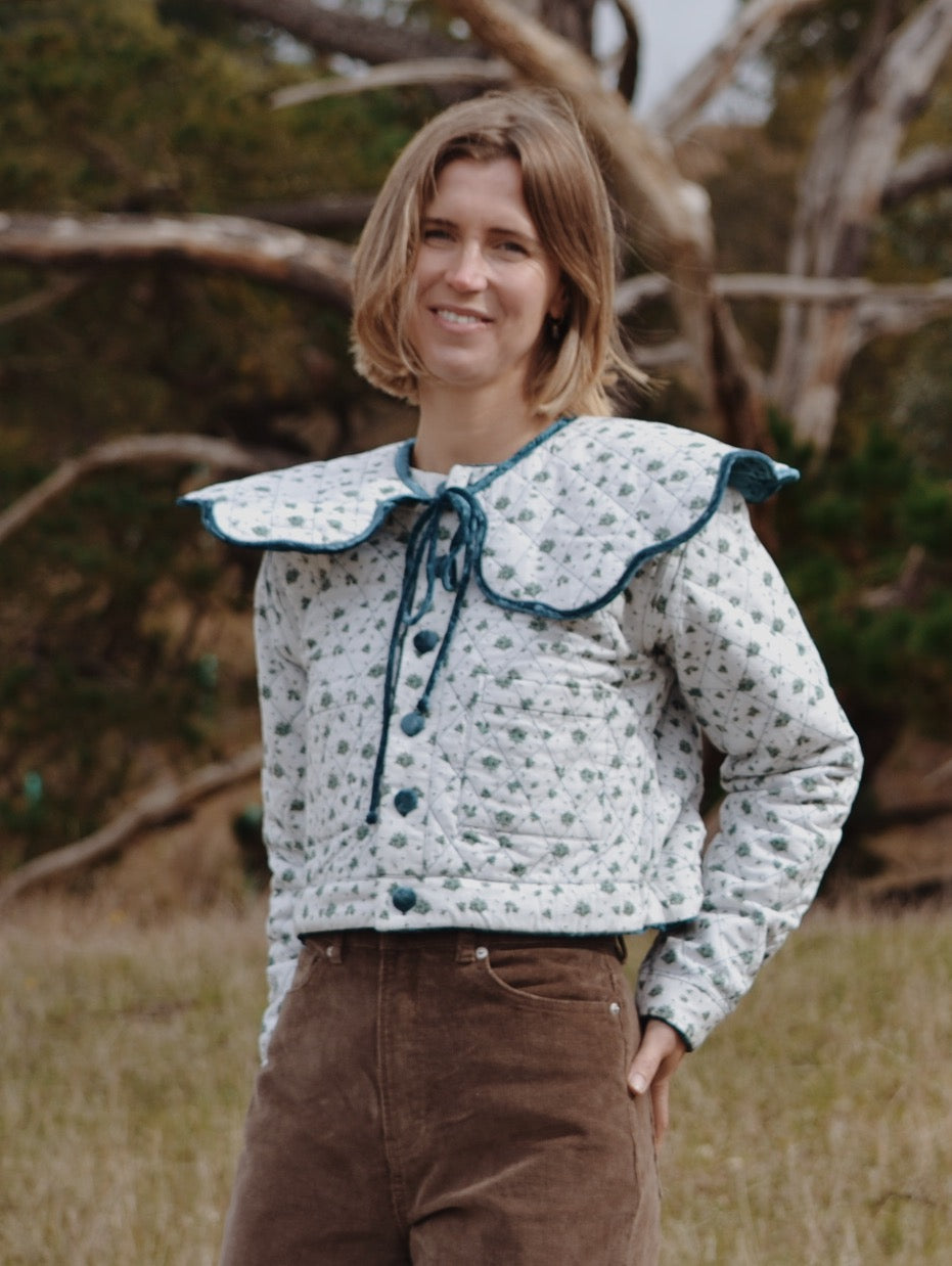 SECOND - PEMBROKE CROP REVERSIBLE QUILTED JACKET/VEST XS