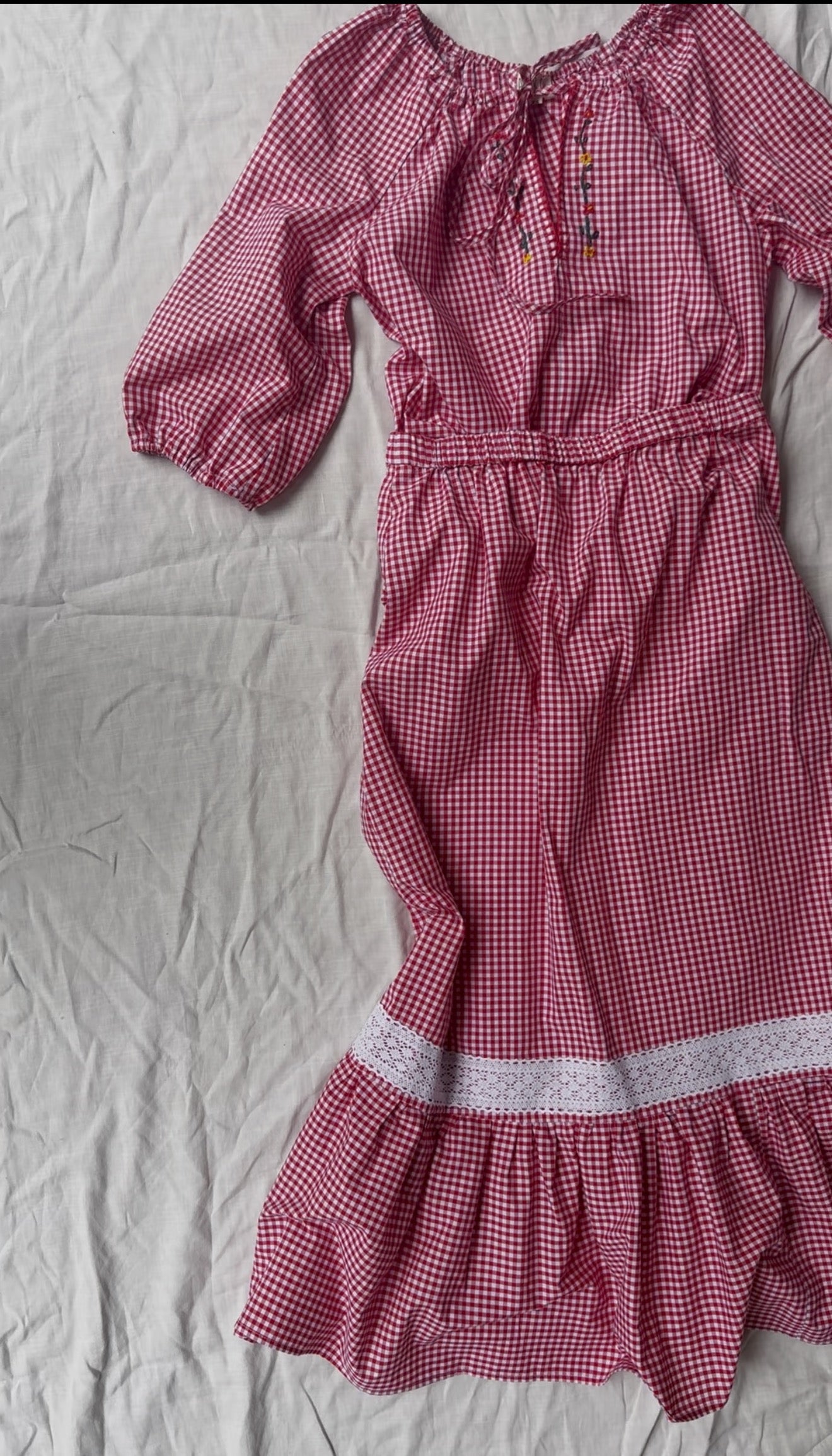 ANYA SKIRT RED GINGHAM