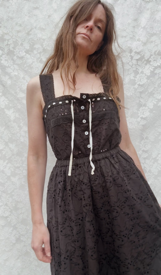 100% RECYCLED COTTON - ETIENNE CAMI WHITE