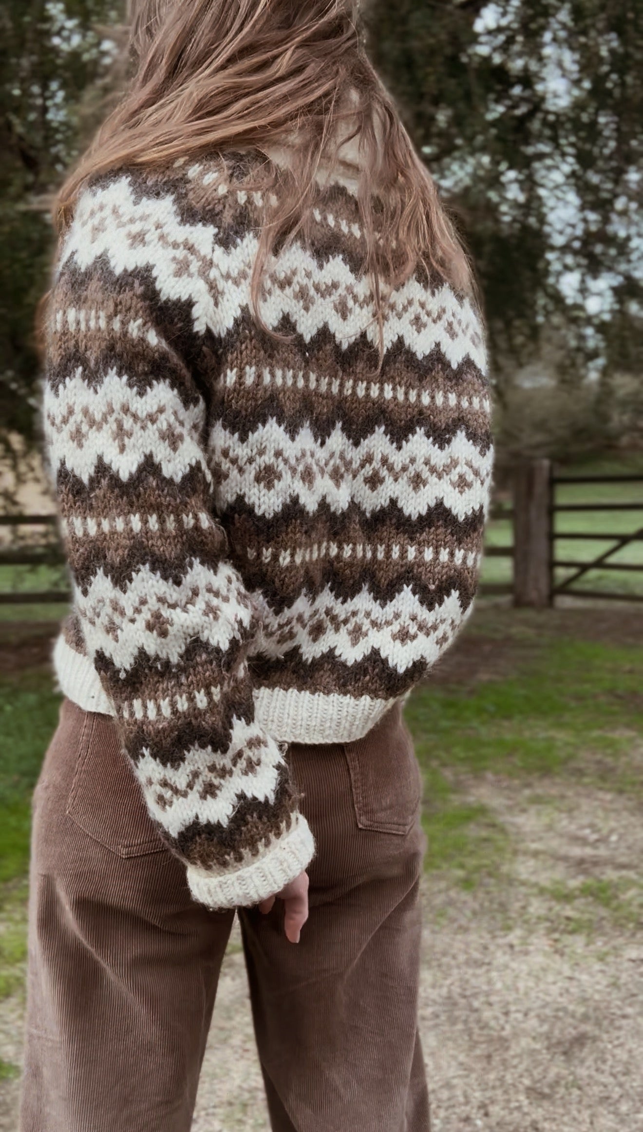 HAND KNIT WOOL CARDIGAN - ONE OF A KIND XS-L