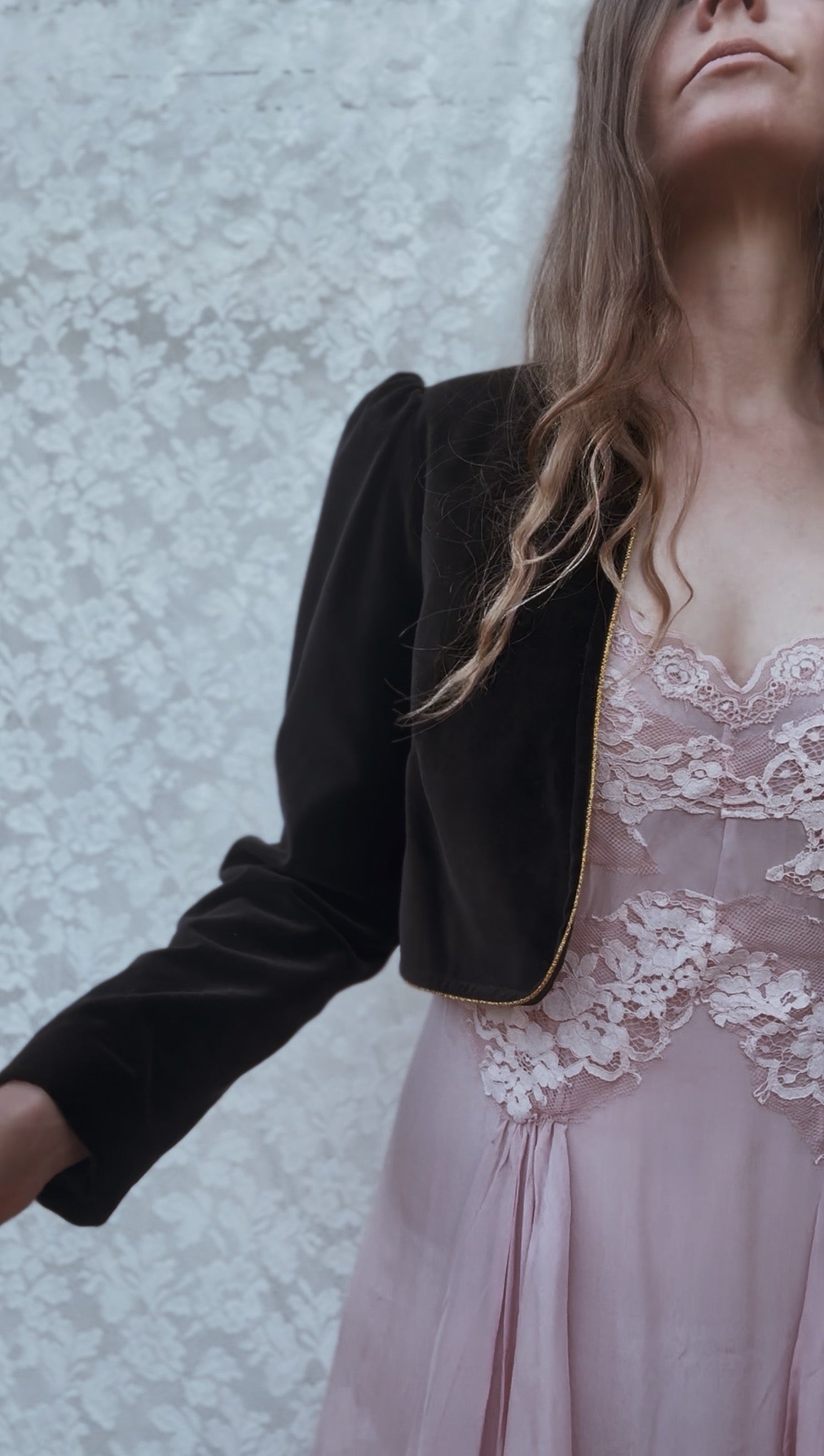 VINTAGE VELVETEEN CROP JACKET XS