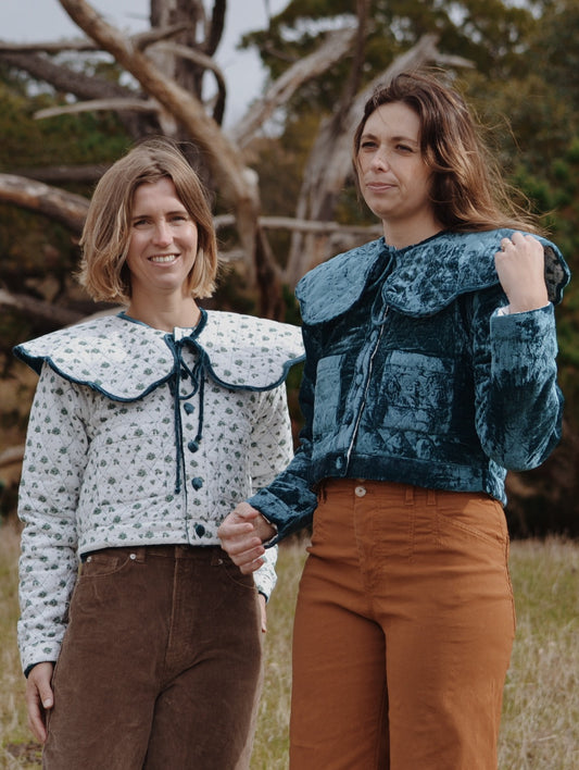 SECOND - PEMBROKE CROP REVERSIBLE QUILTED JACKET/VEST XS