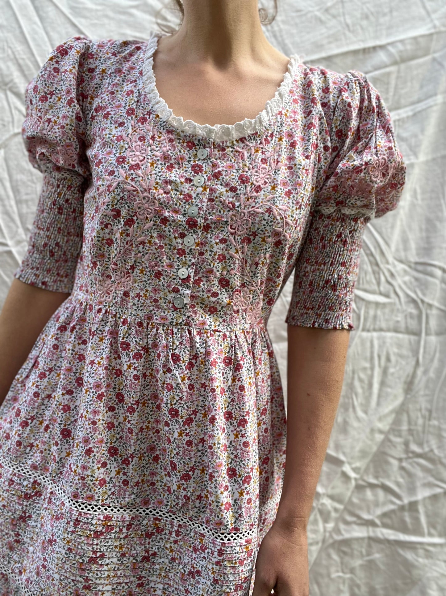 SECOND - AUGUSTINE MAXI DRESS PINK DITSY FLORAL