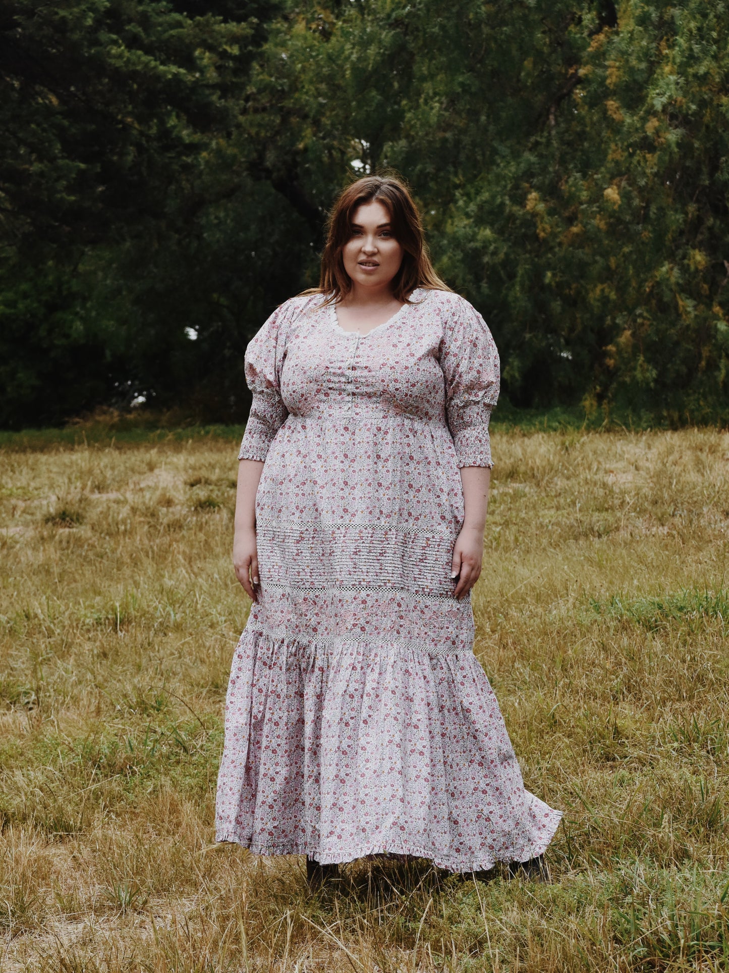 SECOND - AUGUSTINE MAXI DRESS PINK DITSY FLORAL