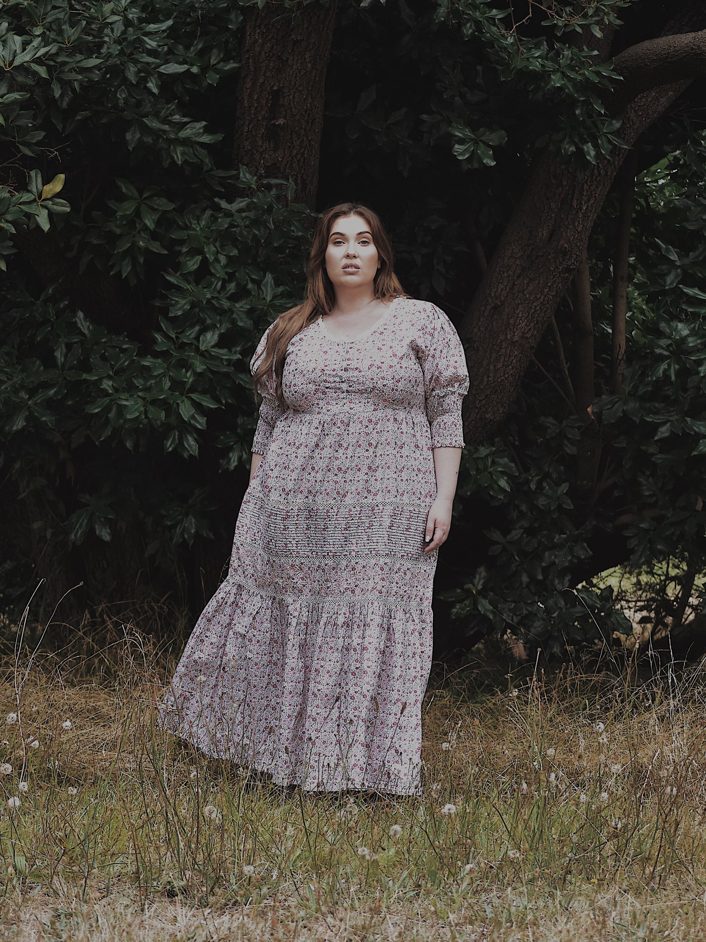 SECOND - AUGUSTINE MAXI DRESS PINK DITSY FLORAL