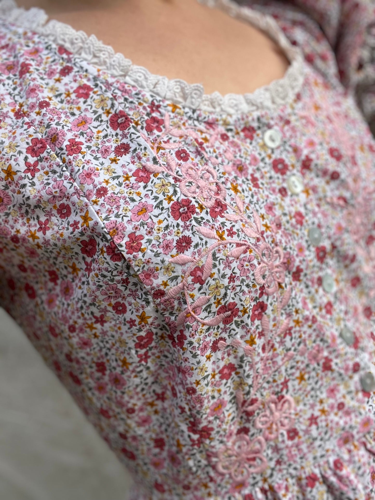 SECOND - AUGUSTINE MAXI DRESS PINK DITSY FLORAL