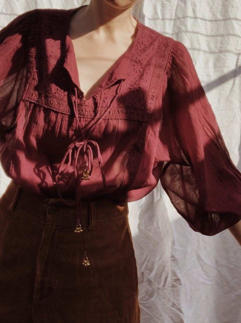 MABEL BLOUSE WINE