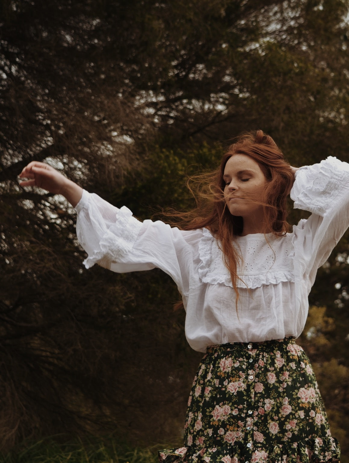 BEATRIX BLOUSE WHITE COTTON GAUZE