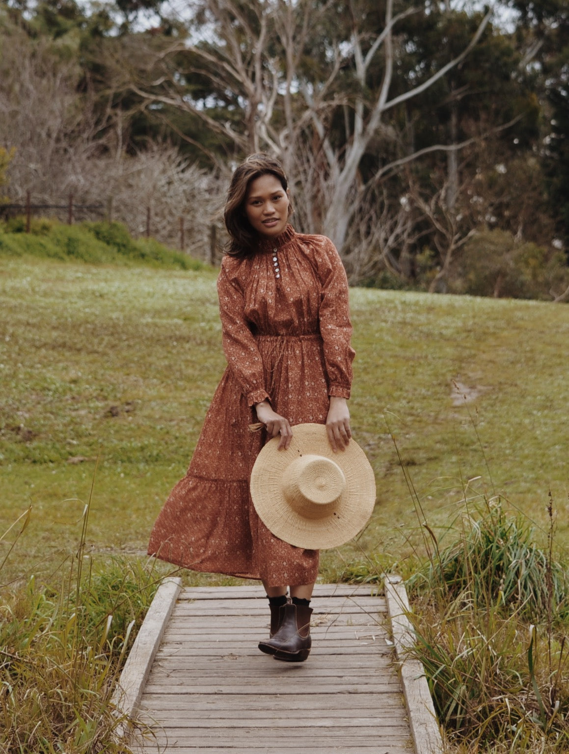 PRAIRIE DRESS ANTIQUE RUST ANKOA PRAIRIE DRESS ANTIQUE RUST ANKOA