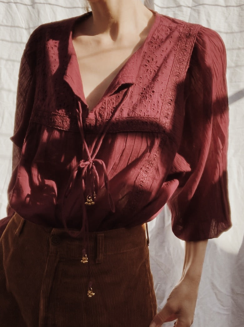 MABEL BLOUSE WINE