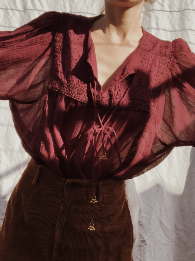 MABEL BLOUSE WINE