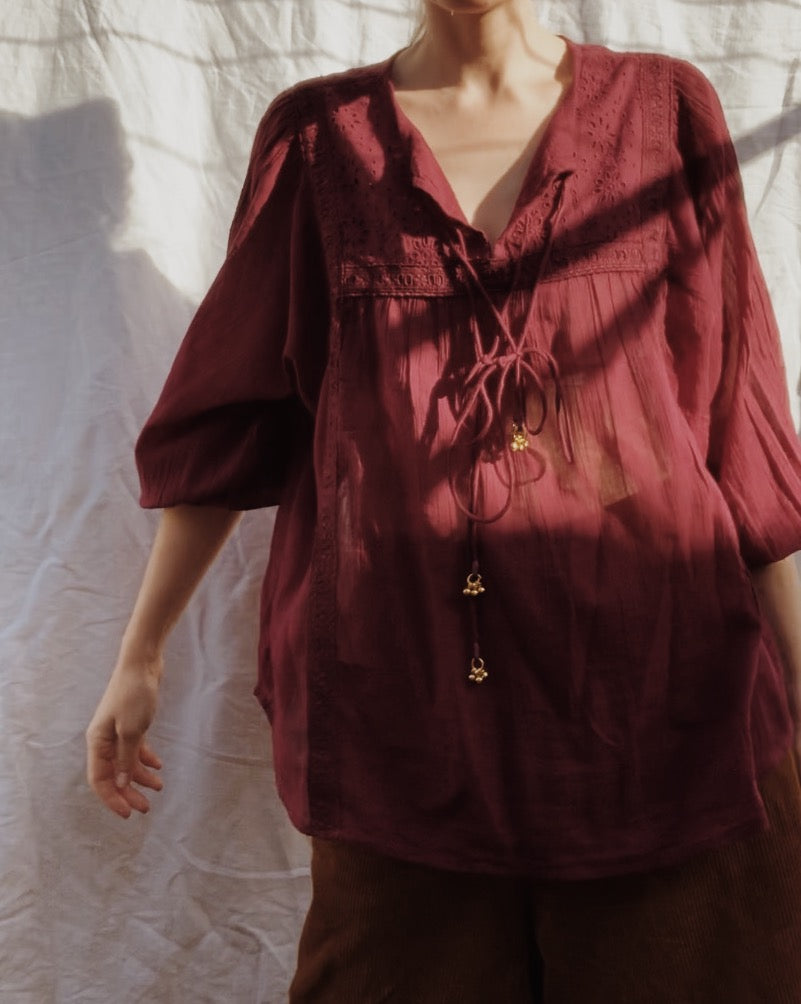 MABEL BLOUSE WINE