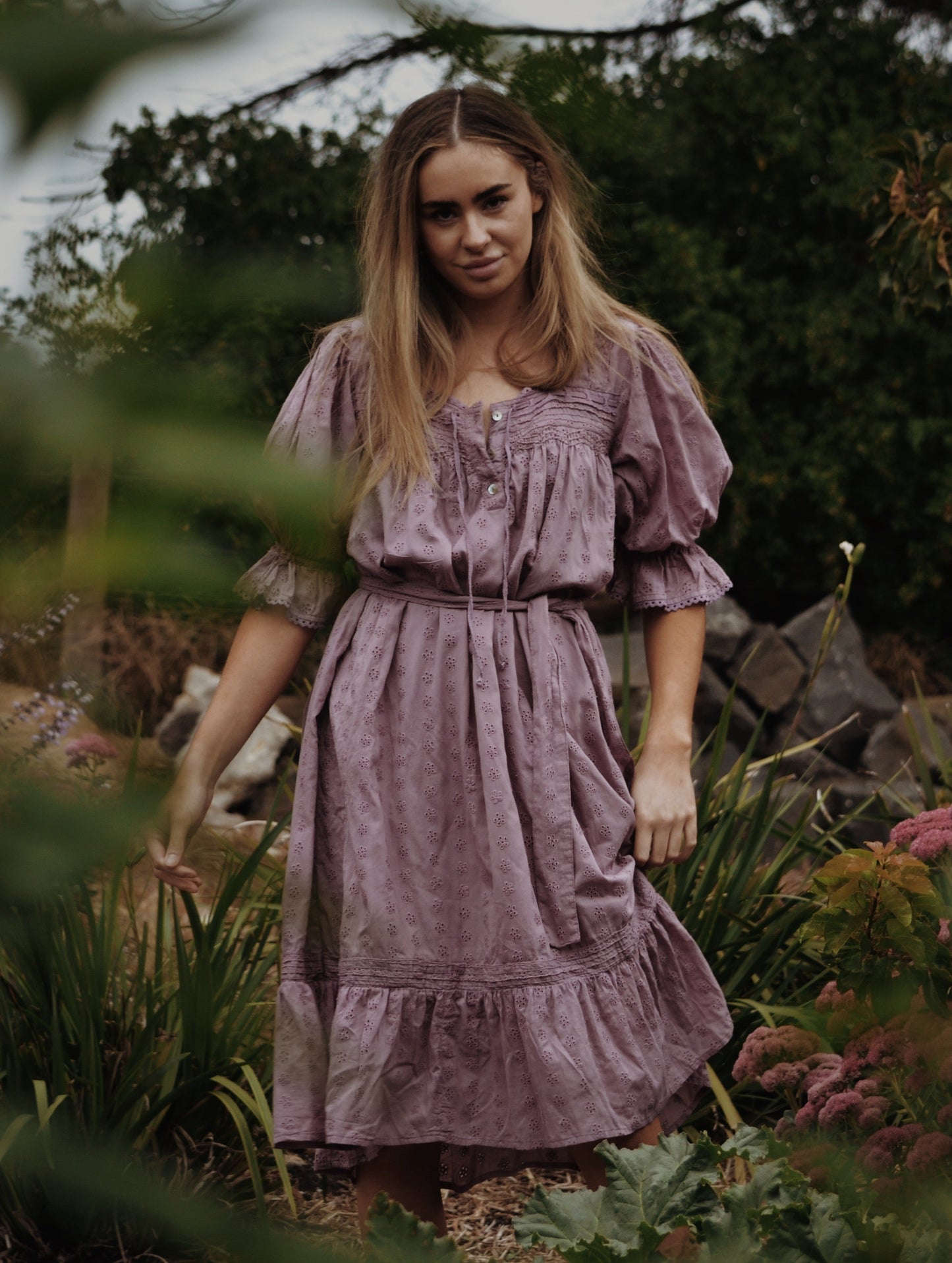 MORNING SONG DRESS DUSTY LAVENDER (WITHOUT SMOCKING)