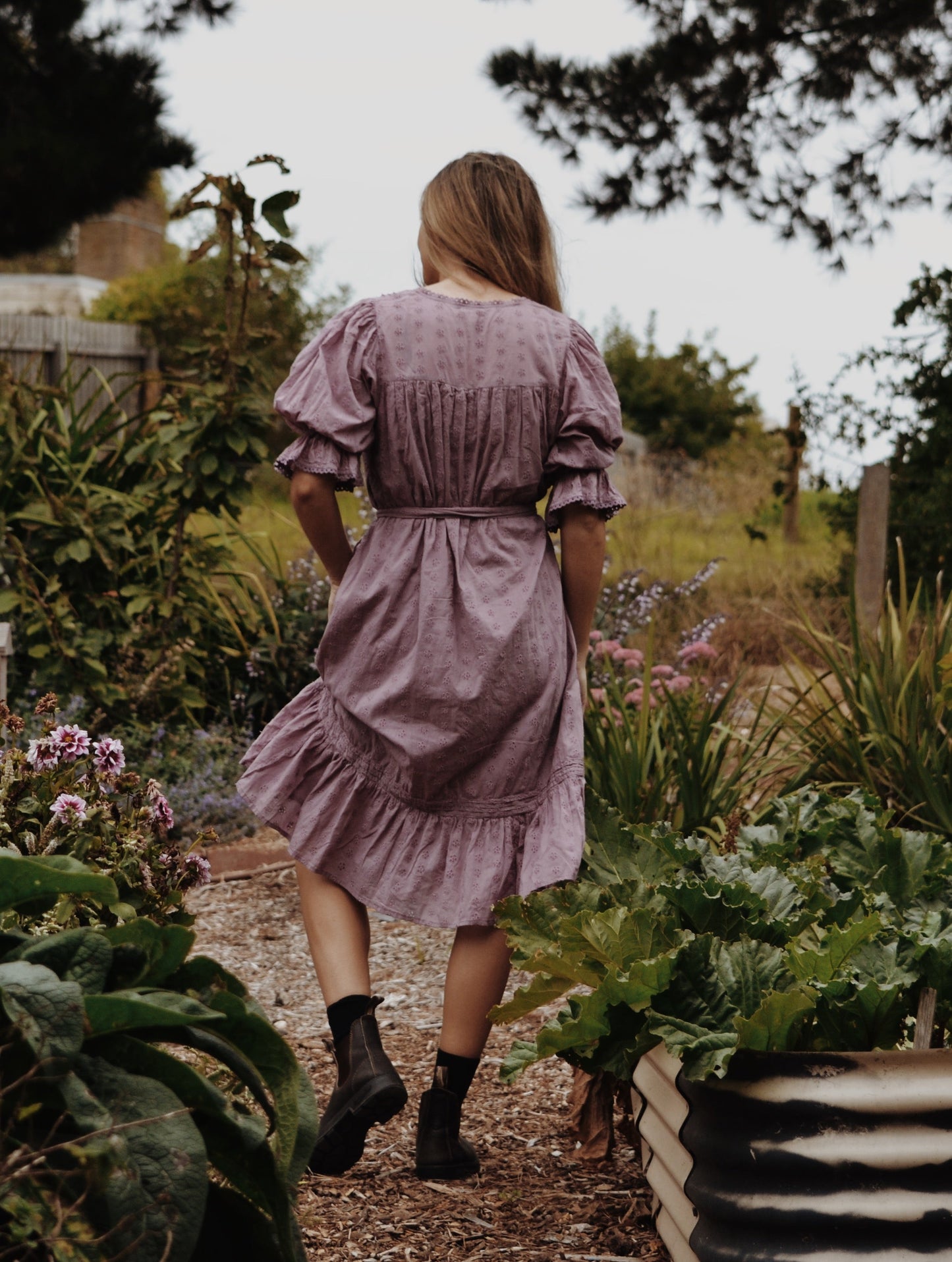 MORNING SONG DRESS DUSTY LAVENDER (WITHOUT SMOCKING)