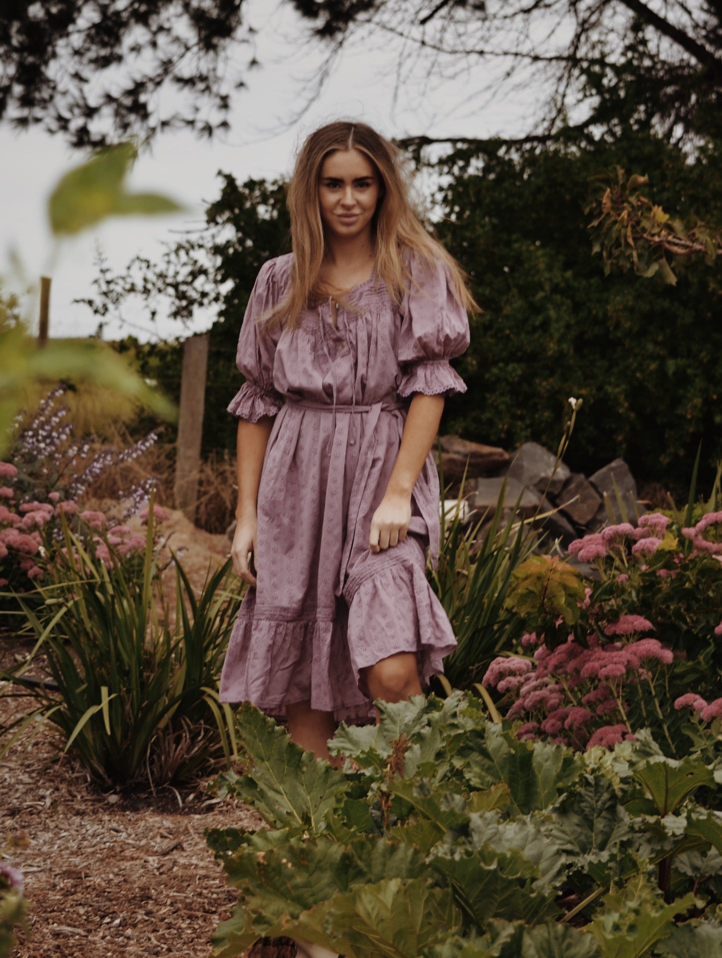 MORNING SONG DRESS DUSTY LAVENDER (WITHOUT SMOCKING)