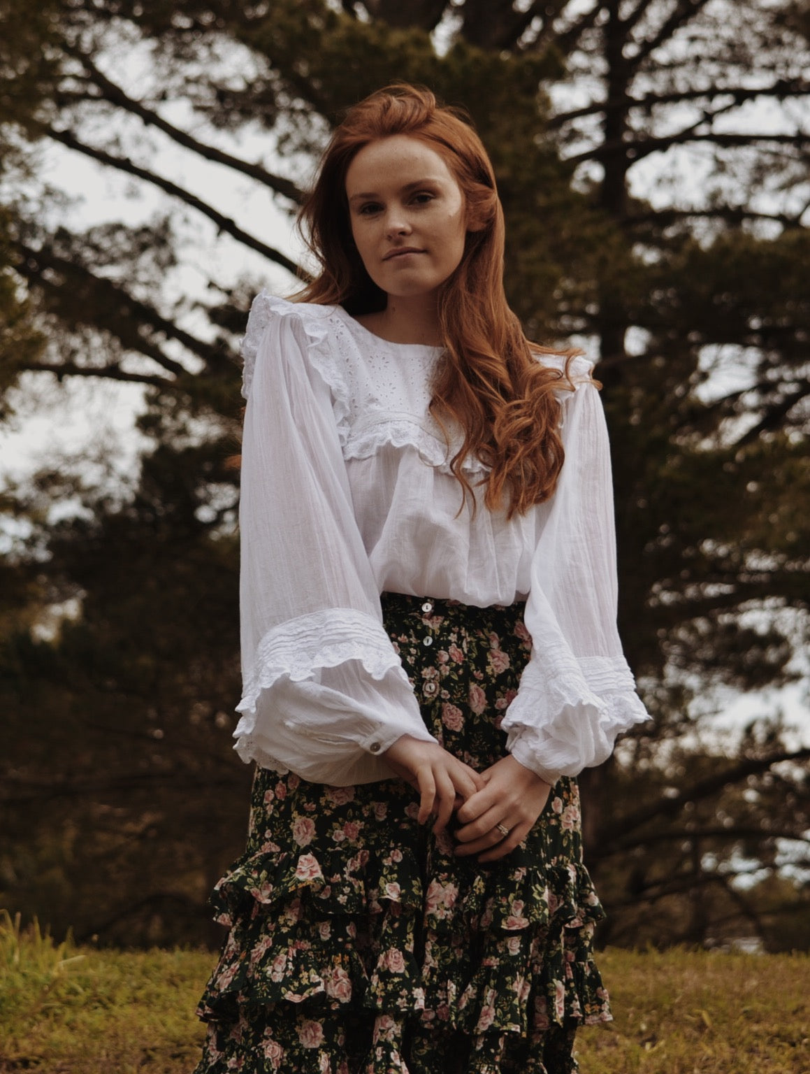 BEATRIX BLOUSE WHITE COTTON GAUZE