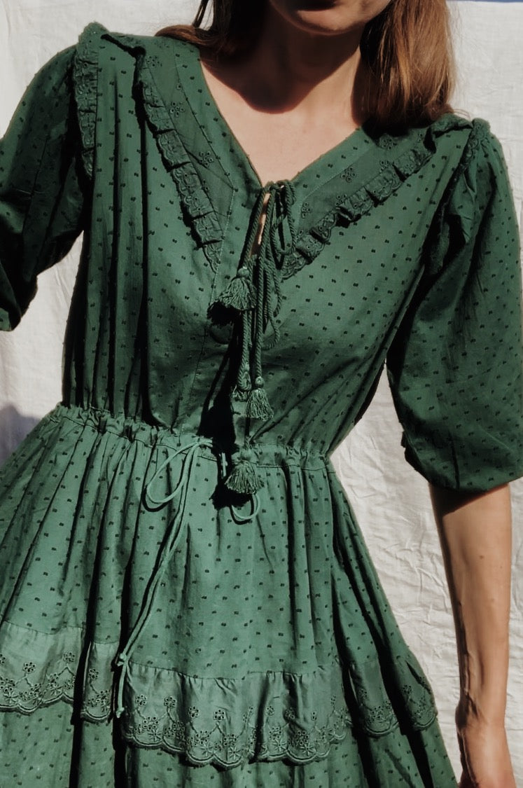 SMALL RESTOCK LITTRAIRE FOREST GREEN DRESS ANKOA SMALL RESTOCK LITTRAIRE FOREST GREEN DRESS ANKOA
