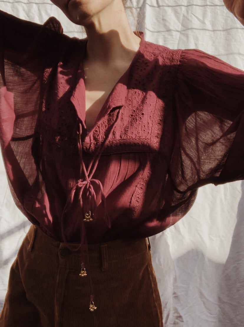 MABEL BLOUSE WINE