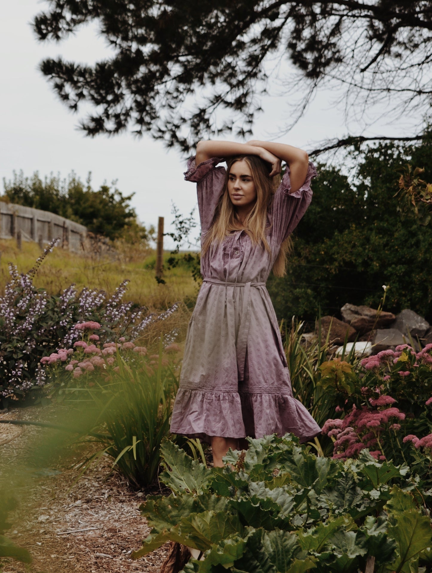 MORNING SONG DRESS DUSTY LAVENDER (WITHOUT SMOCKING)