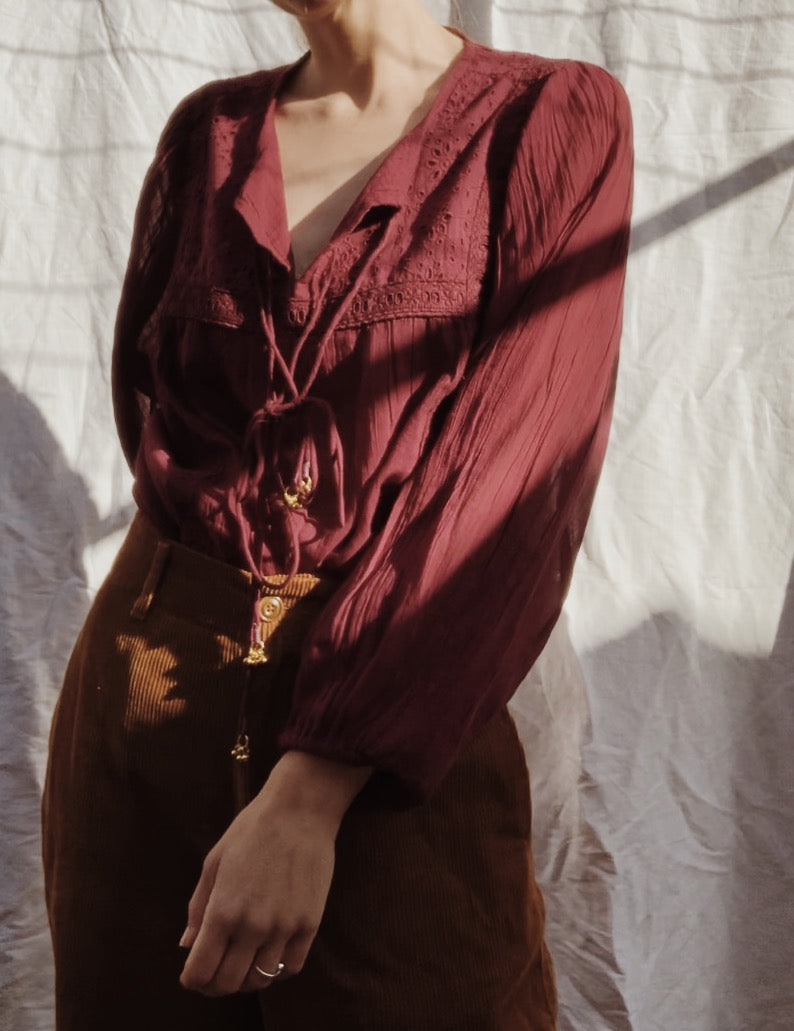 MABEL BLOUSE WINE