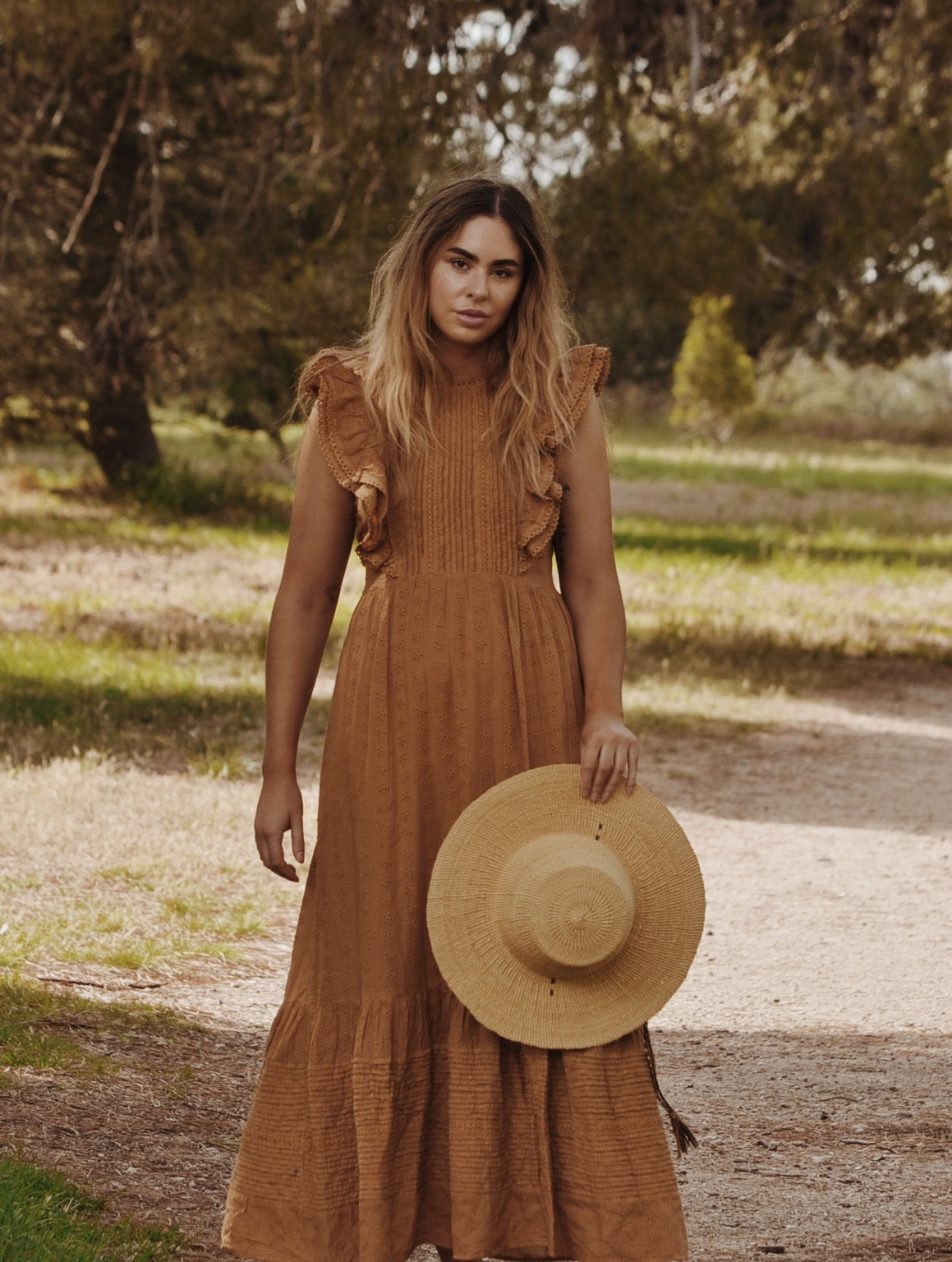 copper boho dress Anya Copper