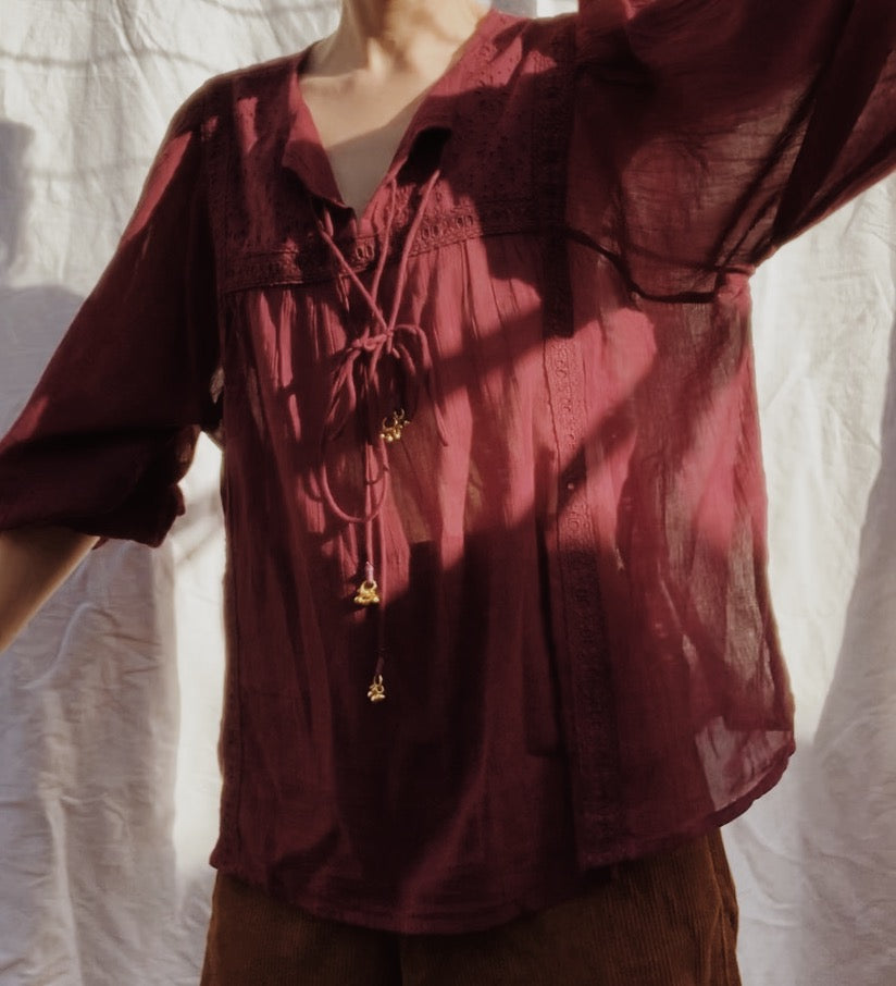 MABEL BLOUSE WINE