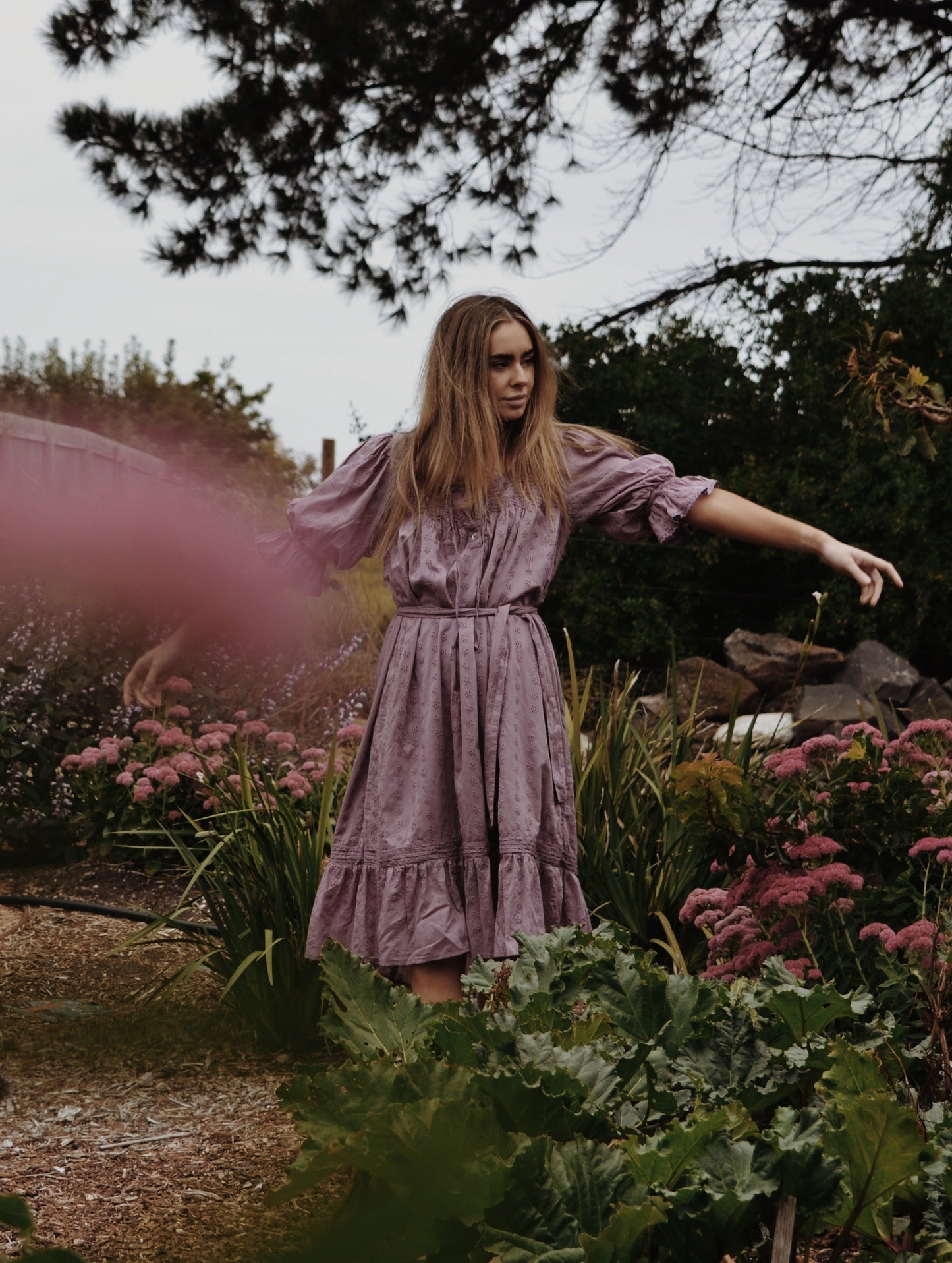 MORNING SONG DRESS DUSTY LAVENDER (WITHOUT SMOCKING)
