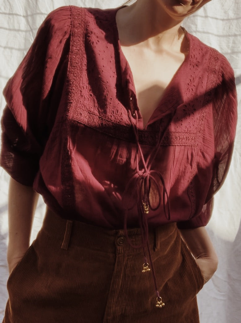 MABEL BLOUSE WINE