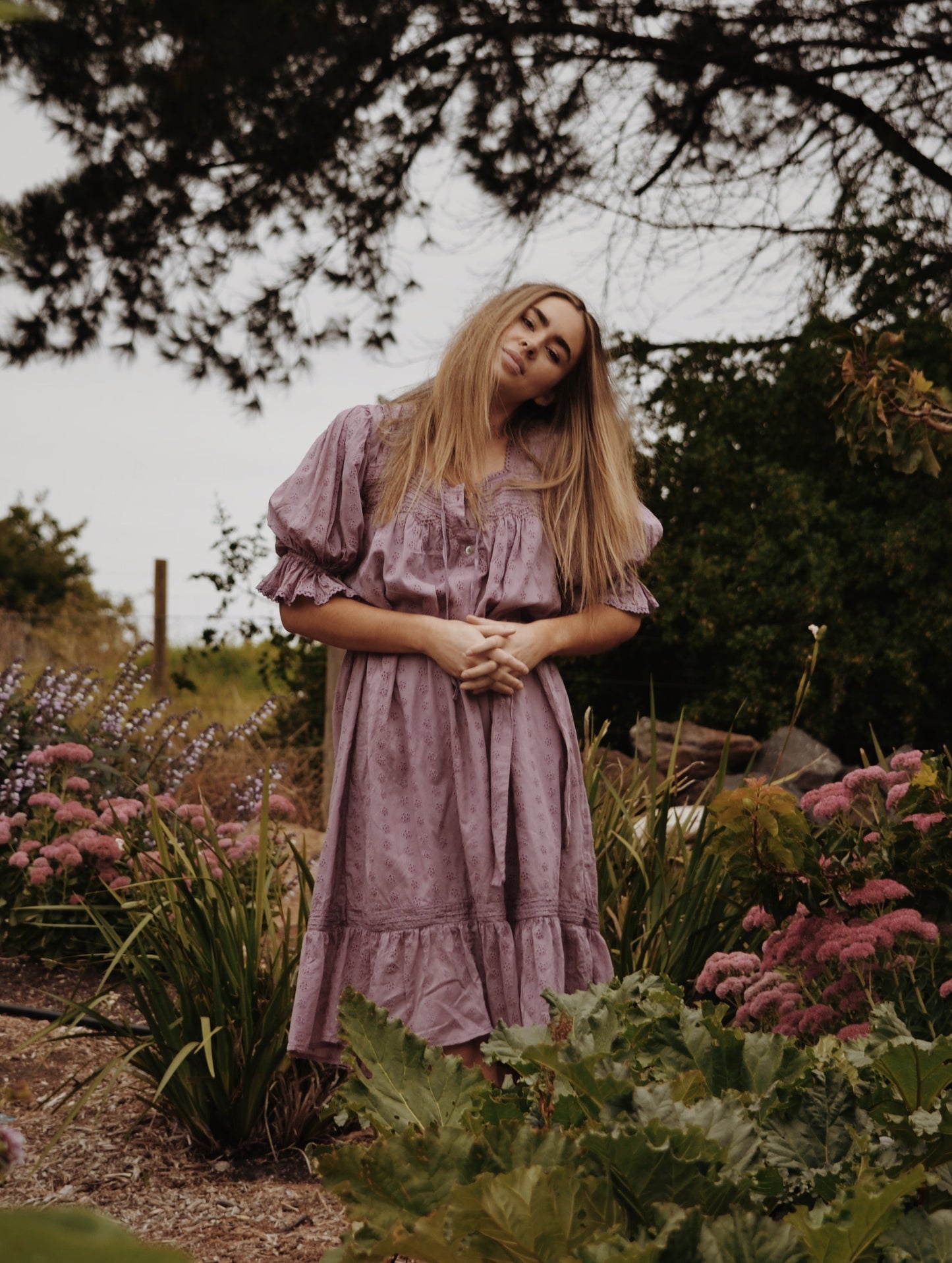 MORNING SONG DRESS DUSTY LAVENDER (WITHOUT SMOCKING)