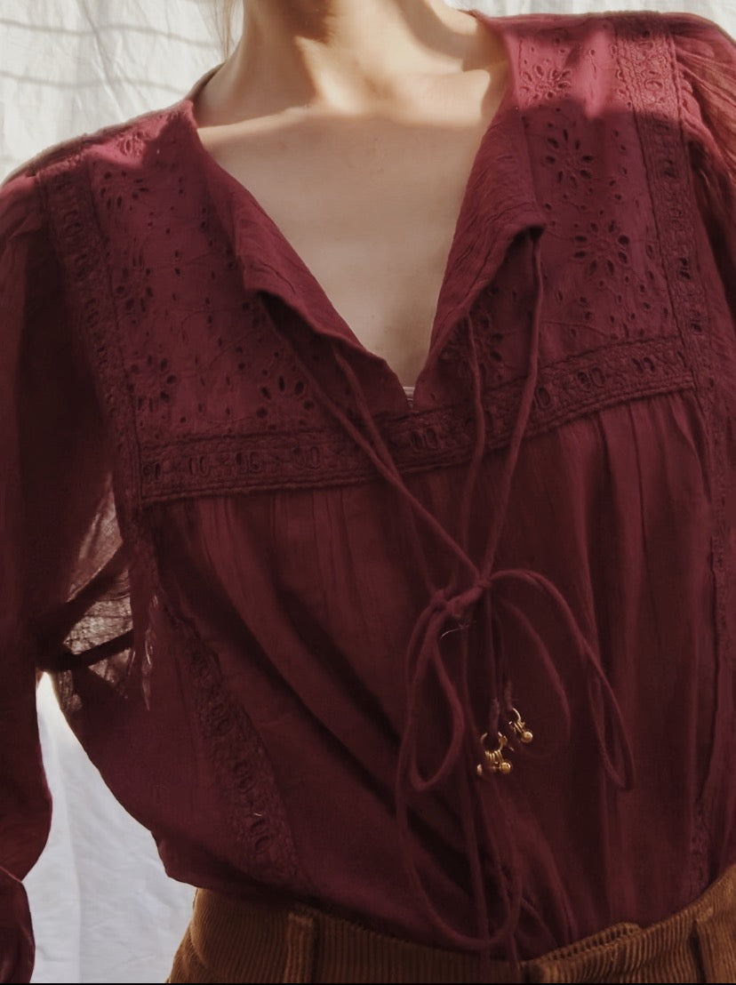 MABEL BLOUSE WINE