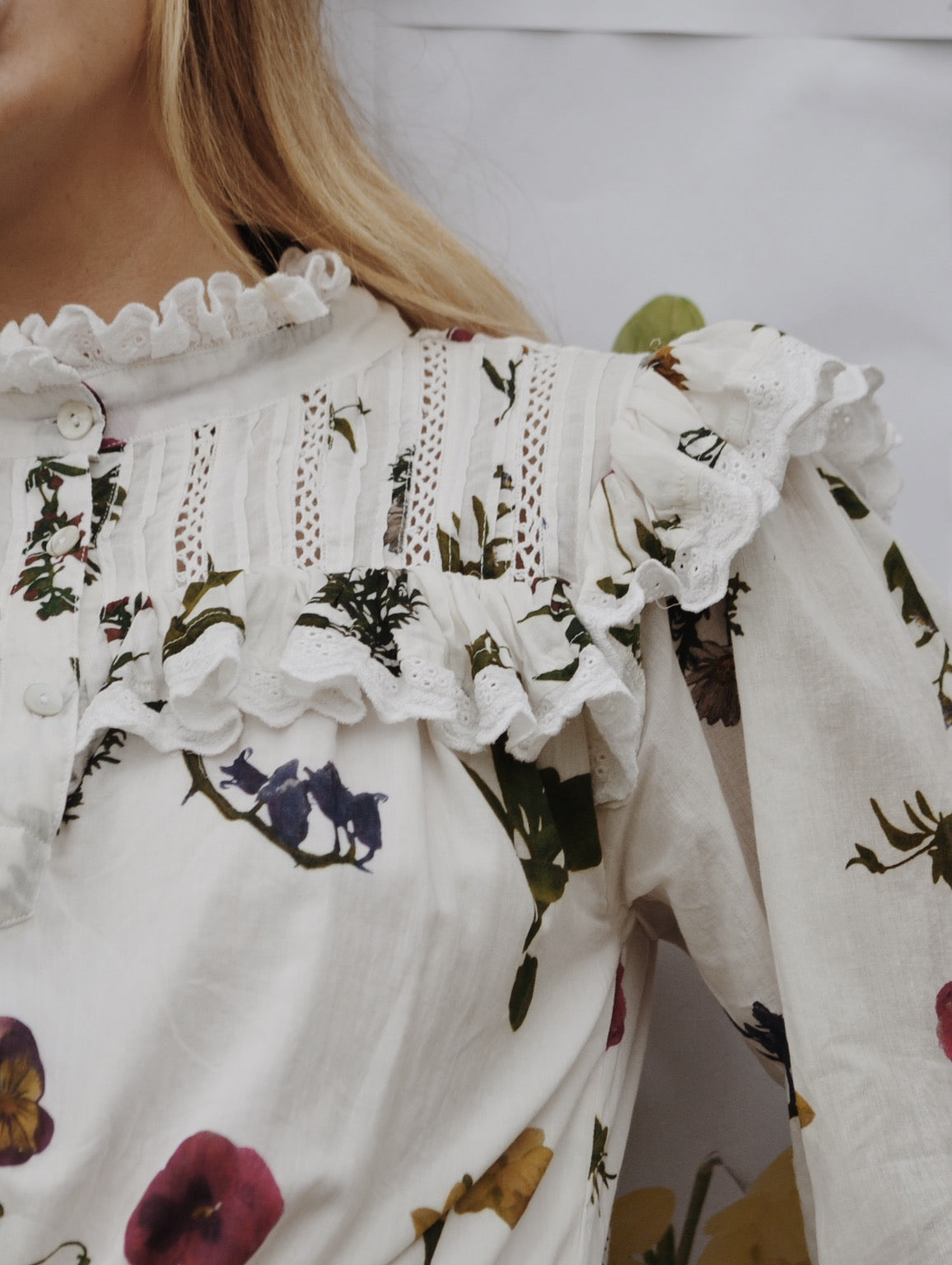 PRELOVED - 100% RECYCLED COTTON - CLOTHILDE DRESS GARDEN BOTANIC - LARGE