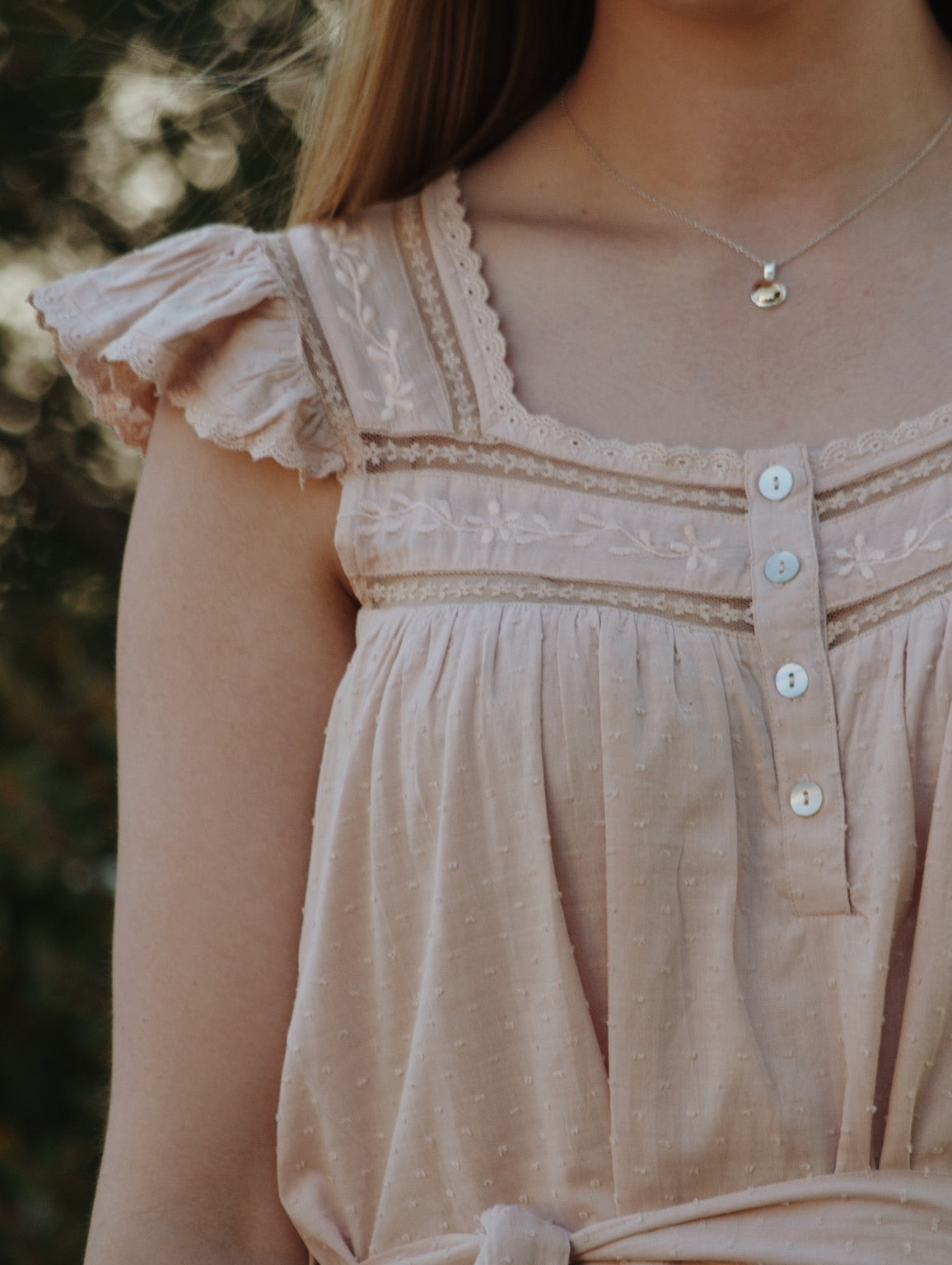 100% RECYCLED COTTON - ALICE DRESS - ROSE BLUSH