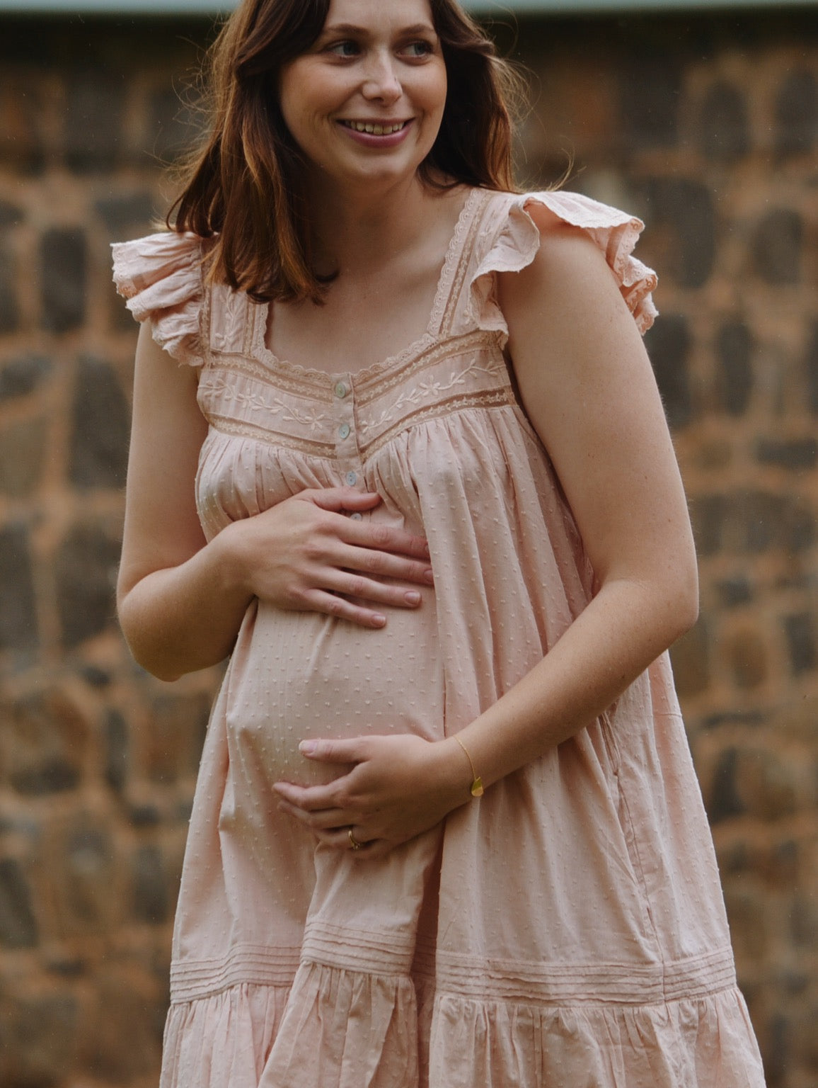 100% RECYCLED COTTON - ALICE DRESS - ROSE BLUSH