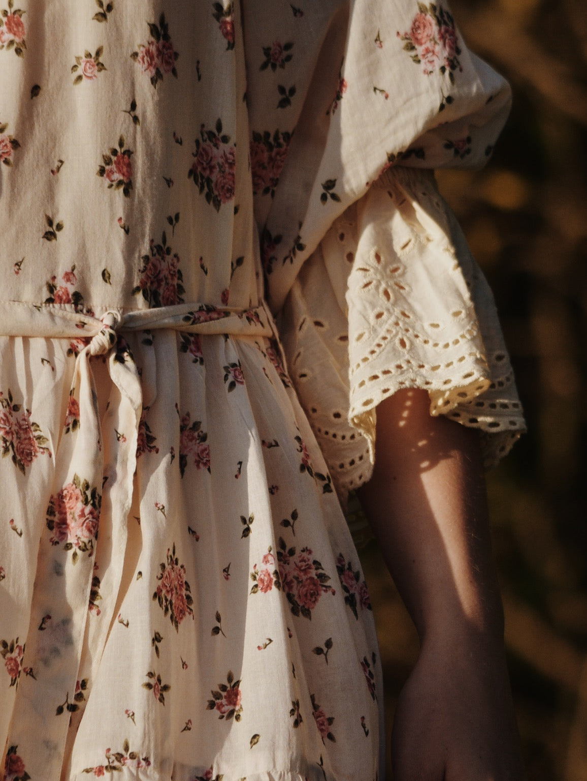 100% RECYCLED COTTON - MARIONETTE MAXI DRESS PINK ROSE - NO BELT
