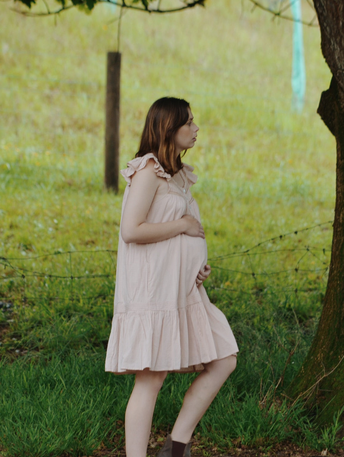 100% RECYCLED COTTON - ALICE DRESS - ROSE BLUSH