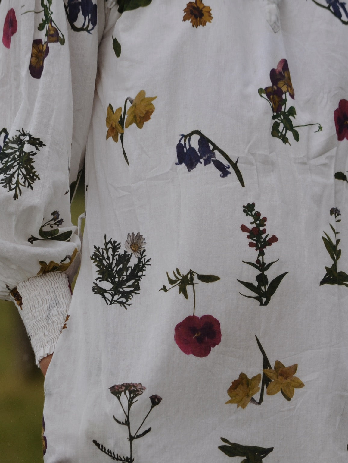 PRELOVED - 100% RECYCLED COTTON - CLOTHILDE DRESS GARDEN BOTANIC - LARGE