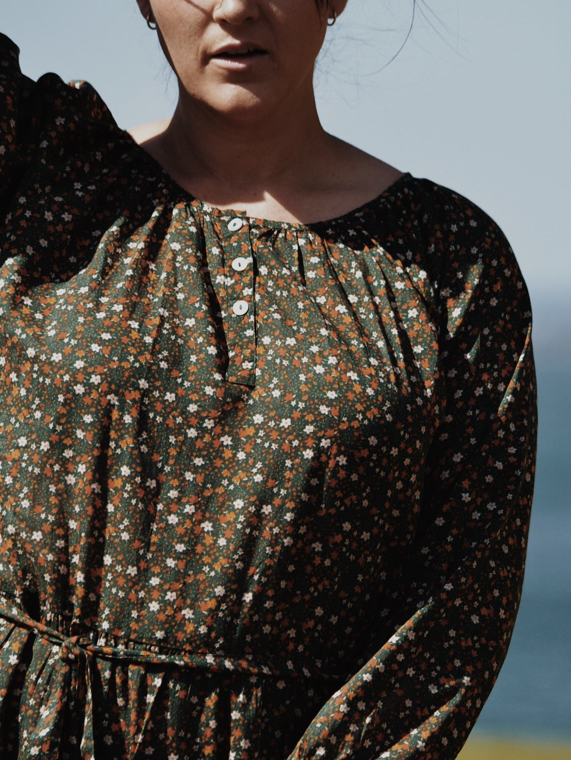 SECOND - PRU MAXI DRESS GREEN GARDEN FLORAL