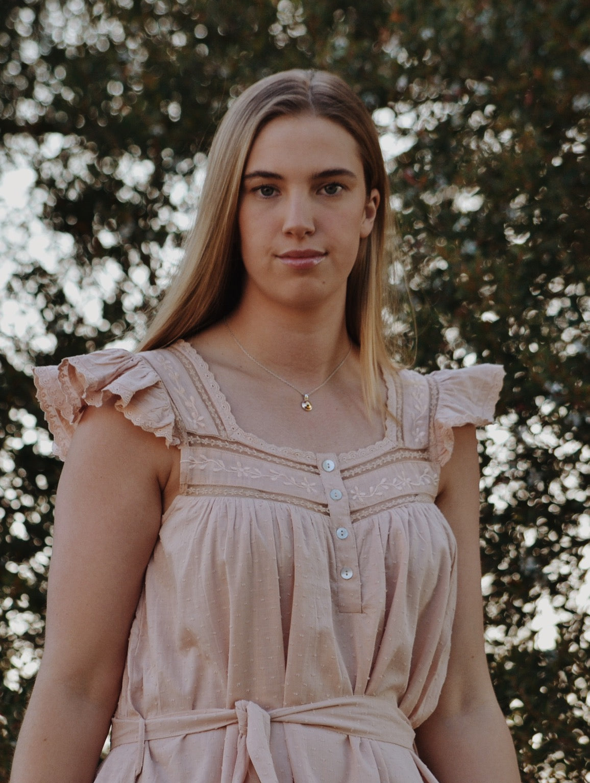 100% RECYCLED COTTON - ALICE DRESS - ROSE BLUSH