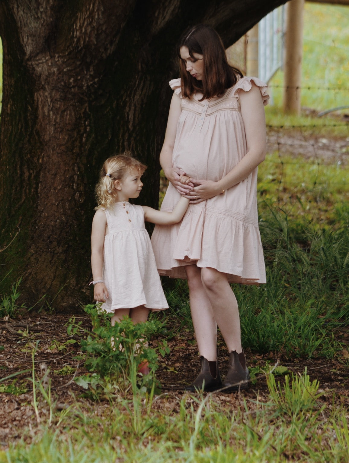 100% RECYCLED COTTON - ALICE DRESS - ROSE BLUSH