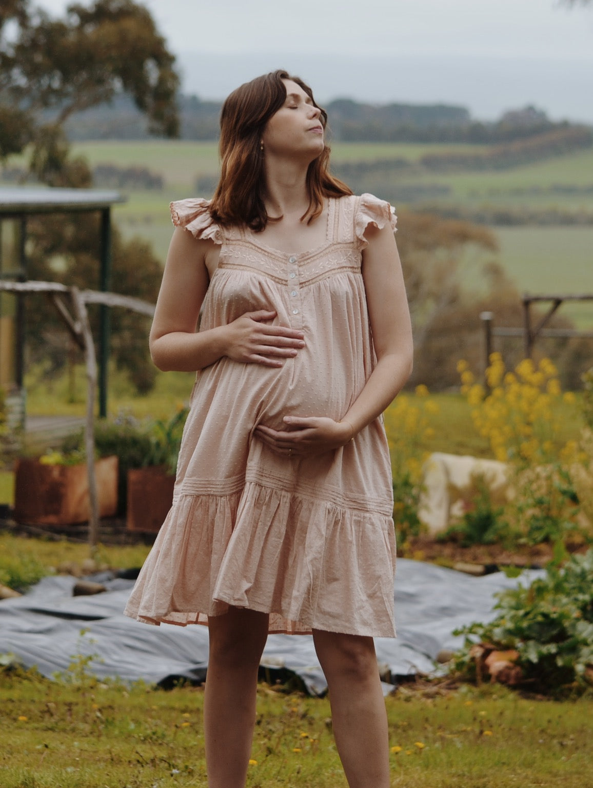 100% RECYCLED COTTON - ALICE DRESS - ROSE BLUSH