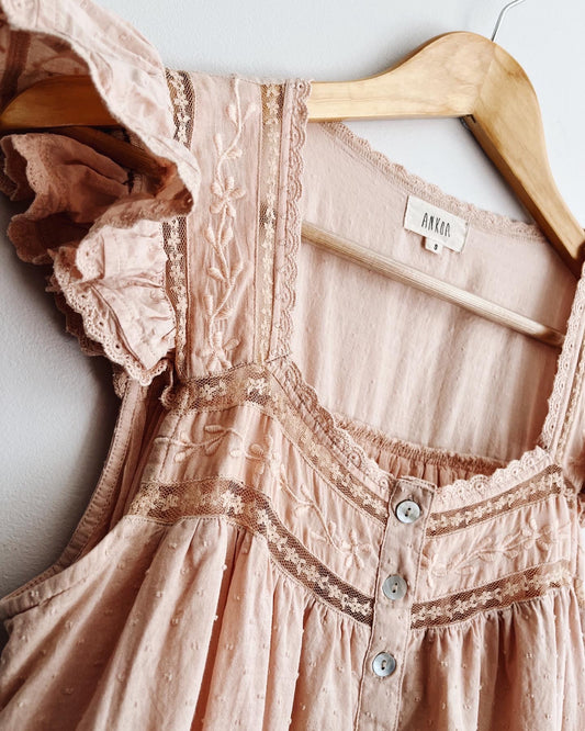100% RECYCLED COTTON - ALICE DRESS - ROSE BLUSH