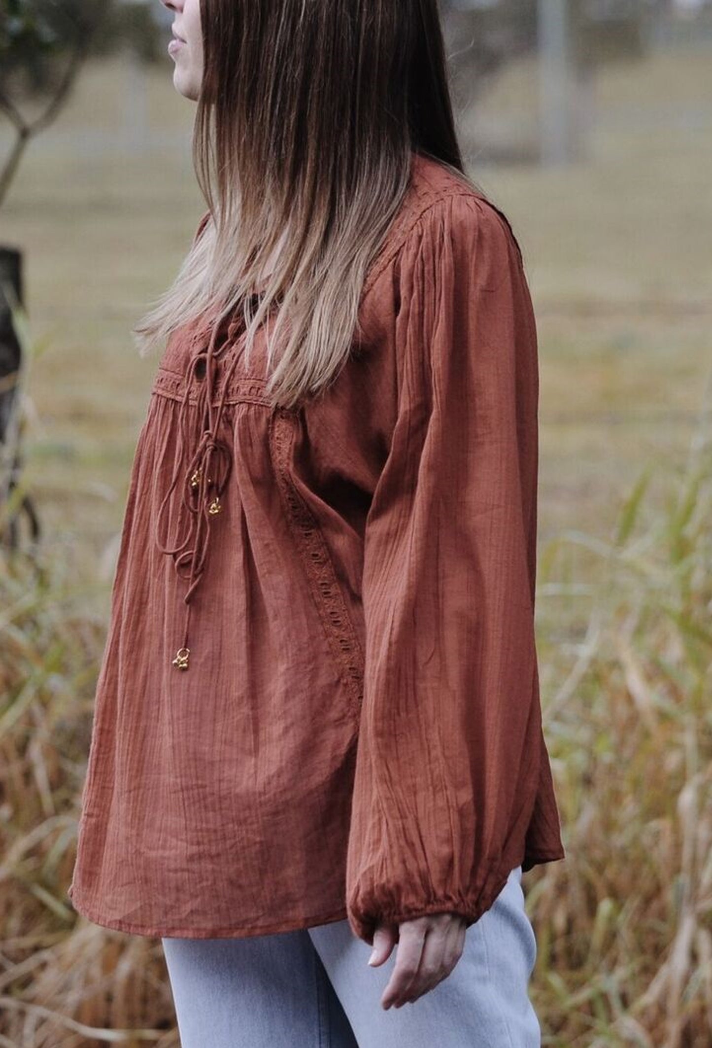 MABEL BLOUSE CLAY