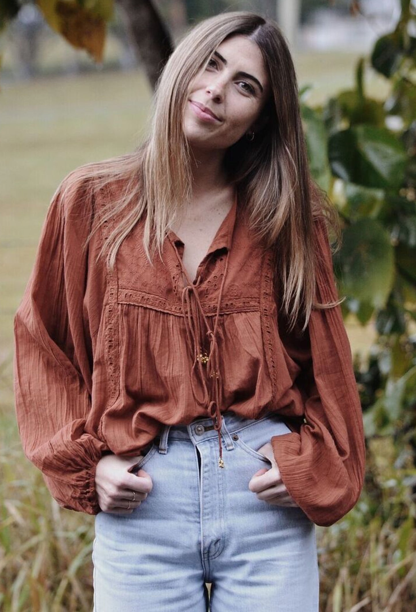MABEL BLOUSE CLAY