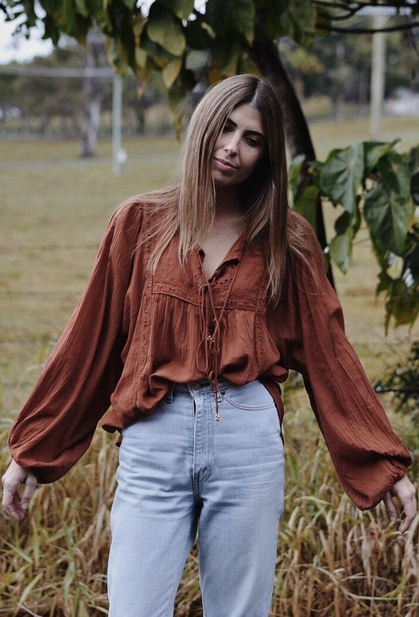MABEL BLOUSE CLAY
