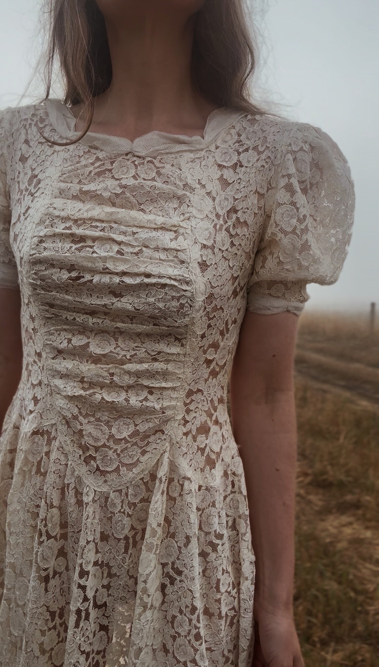 VINTAGE EARLY 1900'S LACE DRESS SMALL